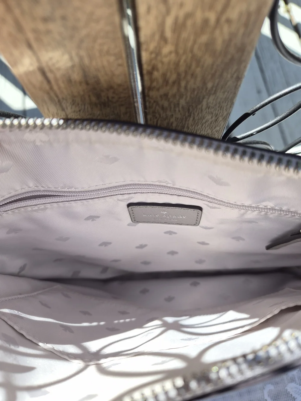 kate spade New York Grey Saffiano Leather Crossbody Bag - Picture 7 of 9